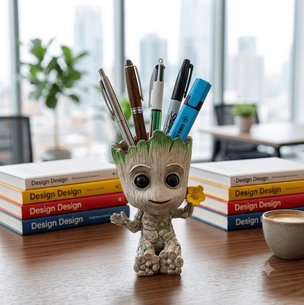PotPop Groot Planter Pot for Indoor Plants | Cute Tree Character Resin Plant Pot| Desk Decor for Home & Office