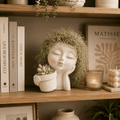 Dream Muse Face Resin Planter Pot for Indoor Plants | Artistic Home Decor by PotPop