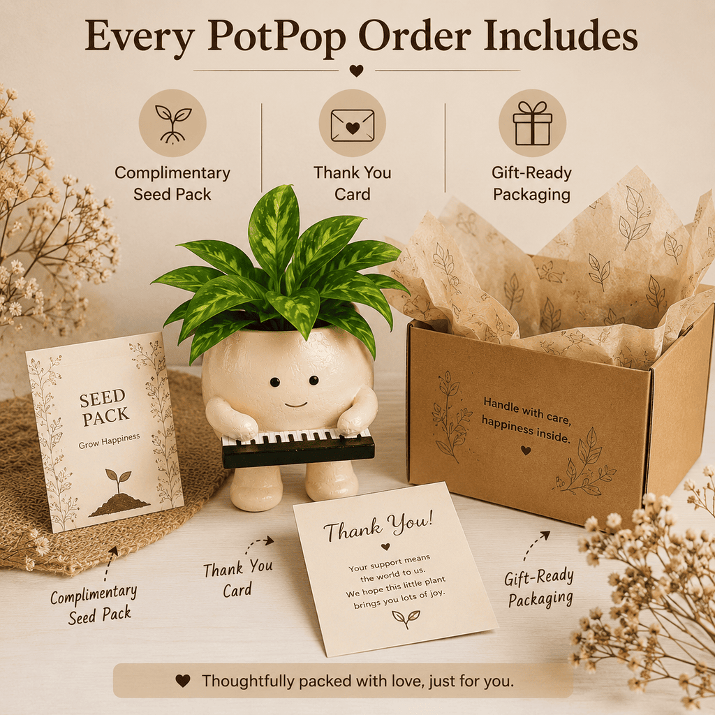 Cute Piano Resin Planter Pot for Indoor Plants | Melody Buddy Planter by PotPop